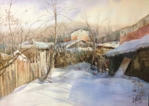 雪后村庄