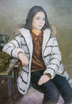 朝鲜油画《女工贤美》文赫吉（1800元）73x50cm