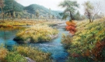 朝鲜油画《故乡的秋景》金成赫(8500)160x100cm