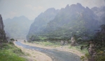 《喜鹊谷》（丙烯画）朴大渊-人民艺术家（9000元）163x97cm